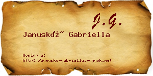Januskó Gabriella névjegykártya